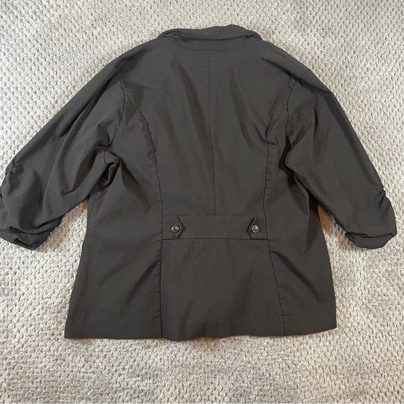 Torrid Studio Lexington Millenium Blazer Womens 2X Stretch Black Ruched Sleeve - Picture 7 of 9